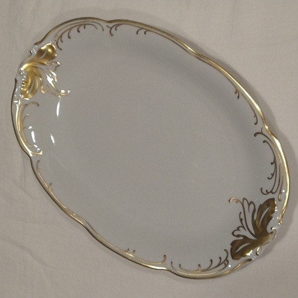 Wawel ambassador porcelain hand painted gold trim platter dish poland - Picture 1 of 6